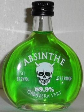 Bottle Absinthe Skull Vert