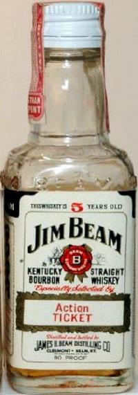 1:12 SCALA Jim Beam Bottiglia in un'ottica a Peltro tumdee casa delle bambole miniatura Pub 